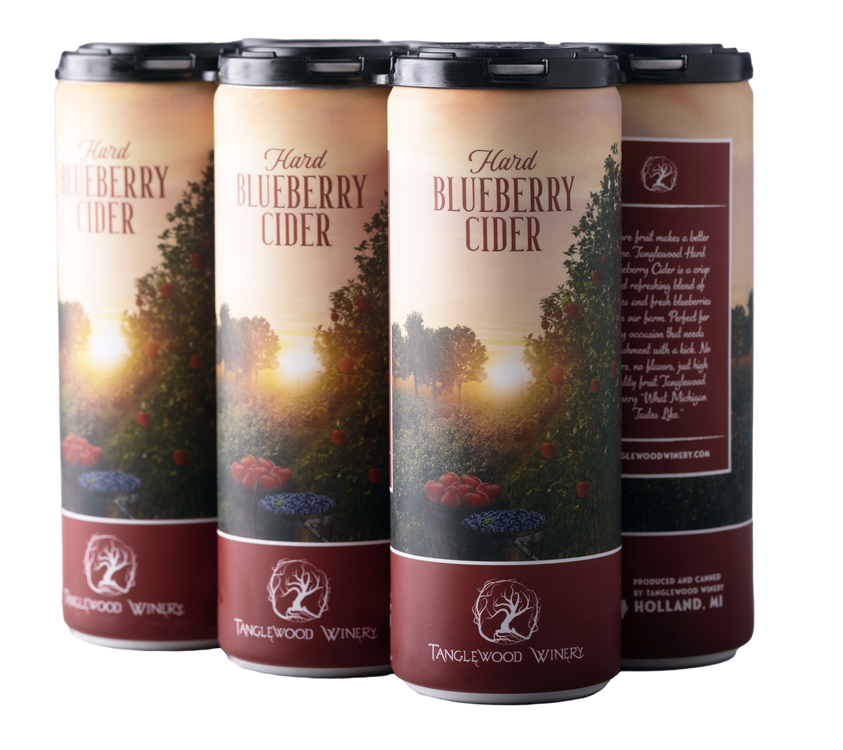 Blue Raspberry Hard Cider Hard Blueberry Cider - 6 Pack β Tanglewood Winery